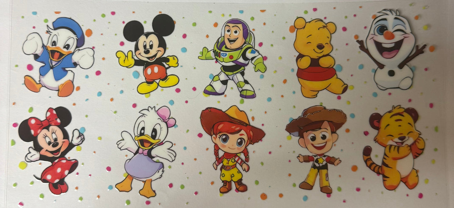 uvdtf transfer wrap a bunch of character