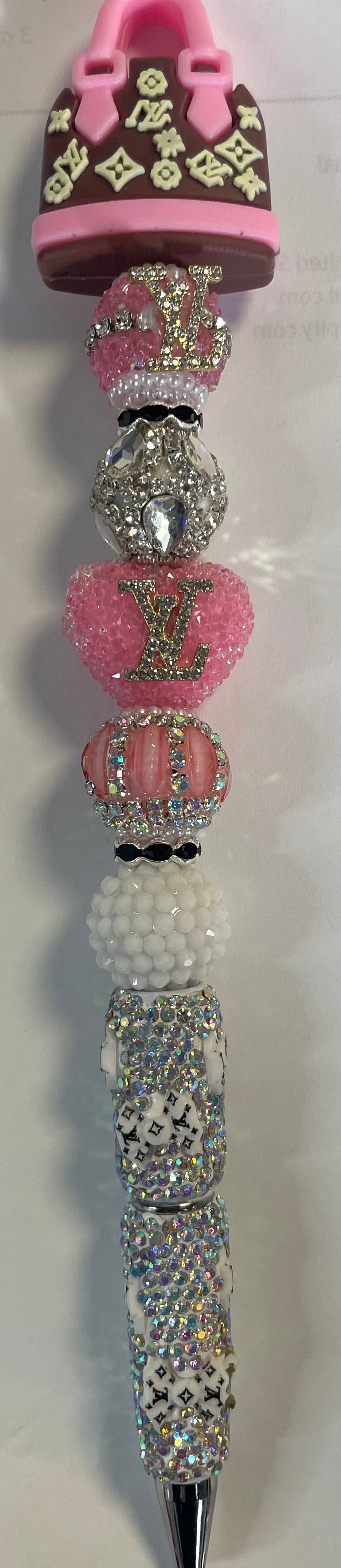 Ready to ship lv pen with purse topper pink