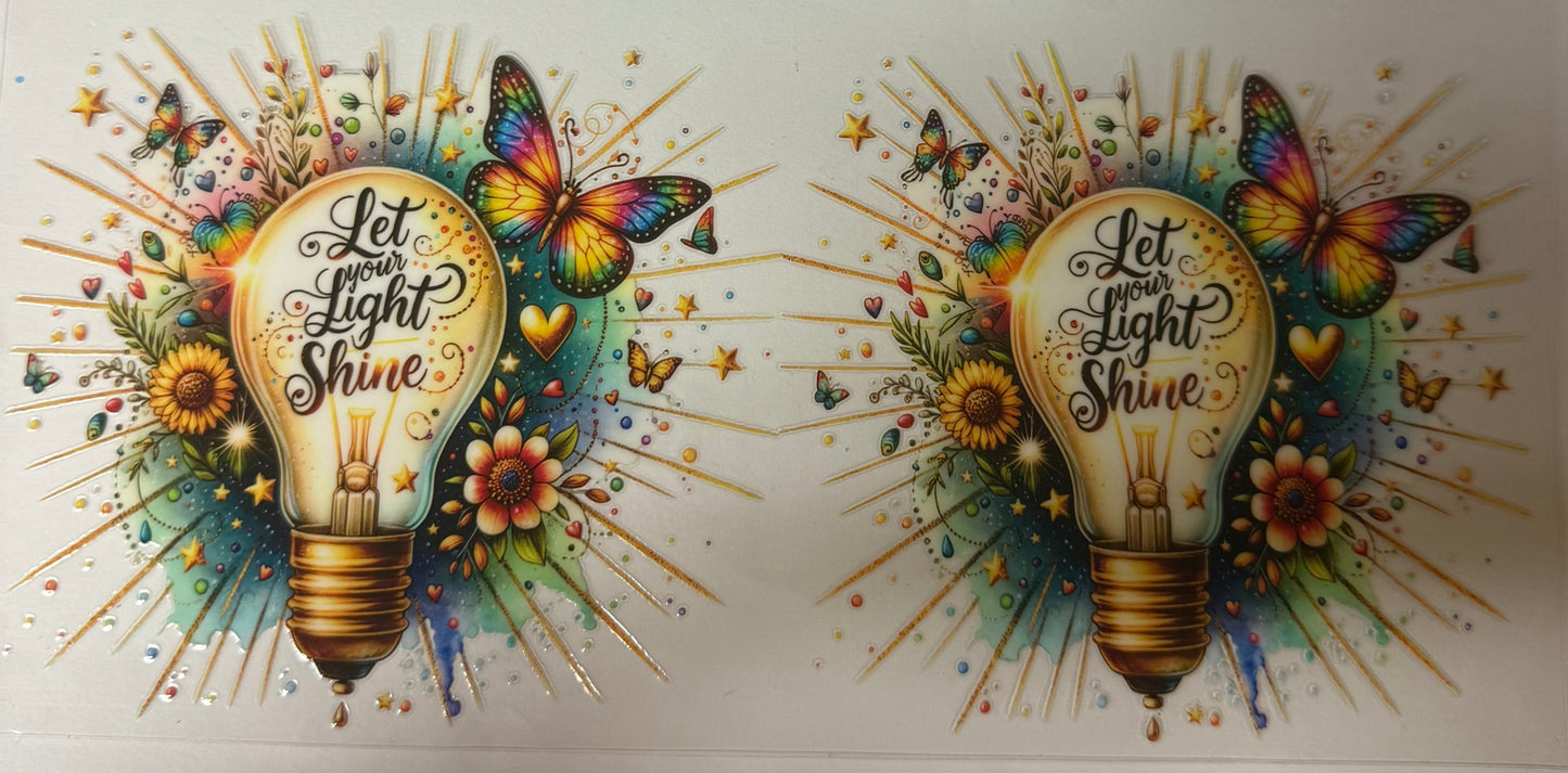 uvdtf transfer wrap let the light shine butterfly’s