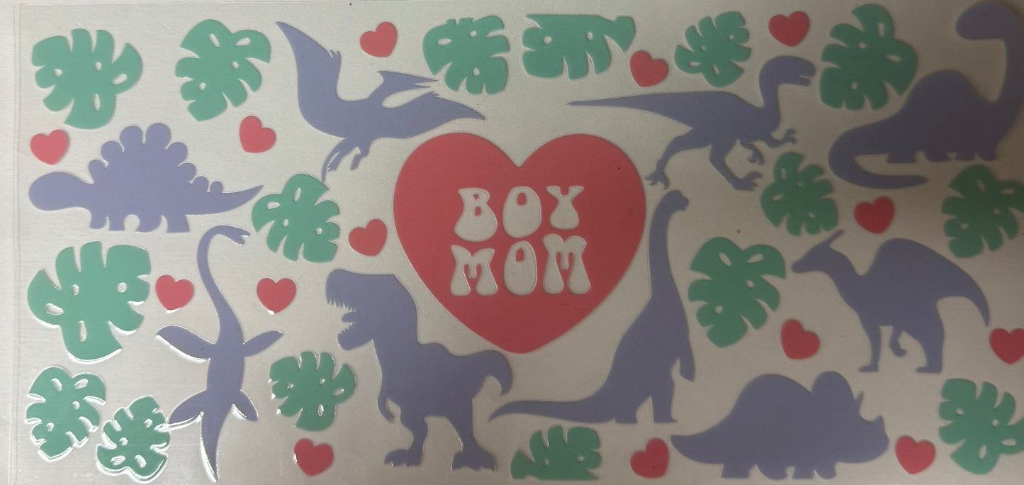 uvdtf transfer wrap dinosaur boy mom