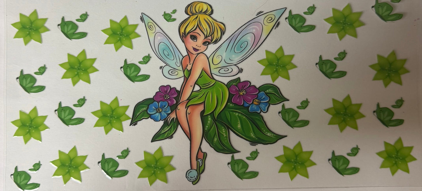 uvdtf transfer wrap green tinkerbell