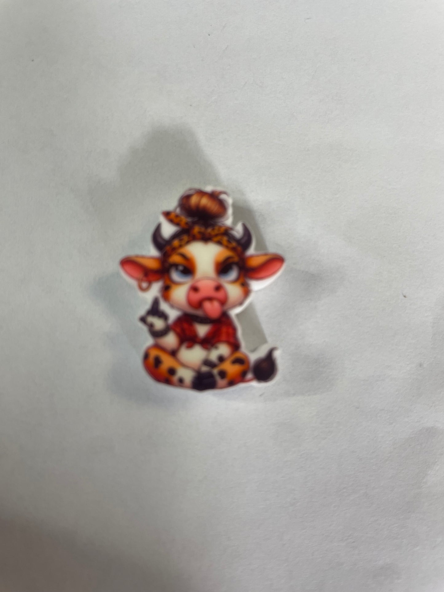 Focal 2d highland cow leopard print