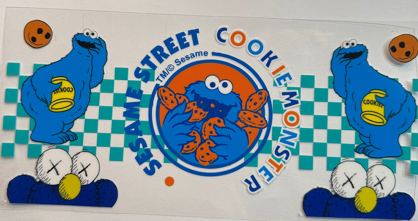 uvdtf transfer wrap Cookie Monster
