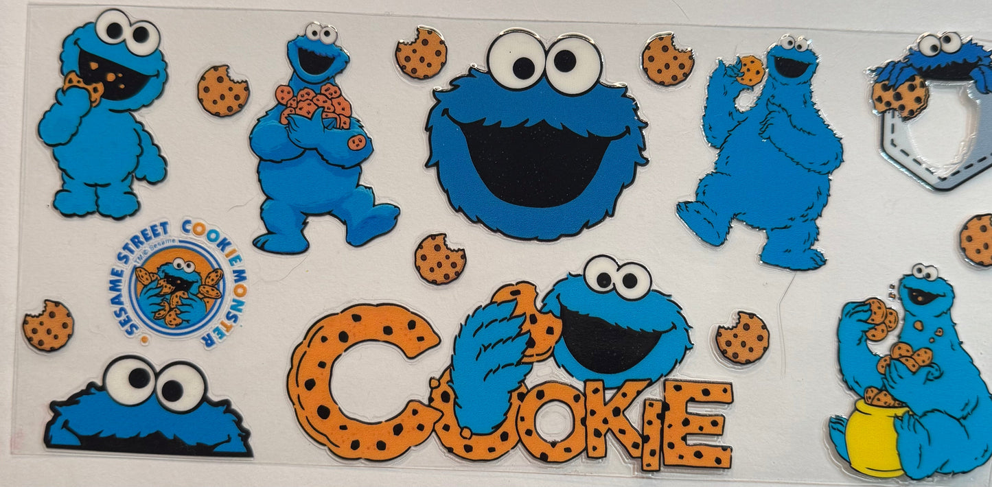 uvdtf transfer wrap Cookie Monster cookie