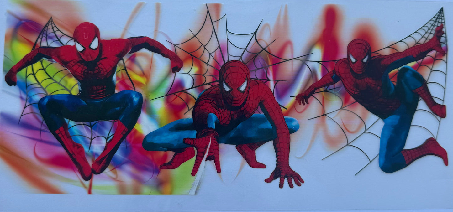 Cup wrap dtf Spider-Man with tie dye