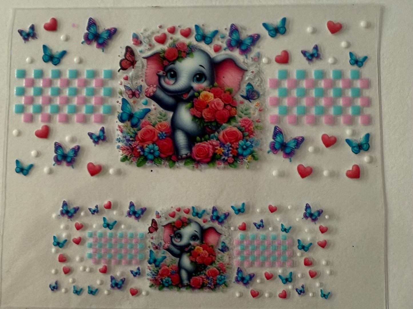 Uvdtf wraps Mini Stanley elephant butterfly’s floral