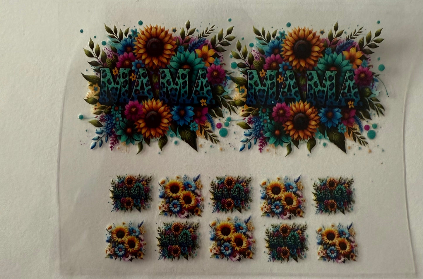 Uvdtf wraps Mini Stanley blue mama with floral sunflower