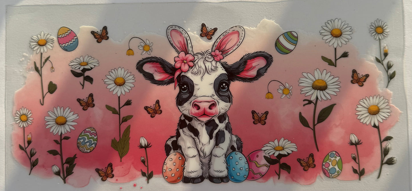 Cup wraps uvdtf Easter highland cow