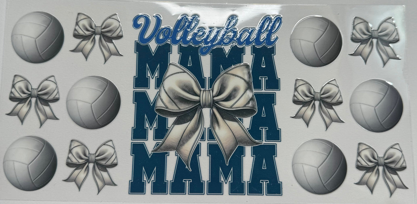 Cup wraps uvdtf Volleyball mama bow sports