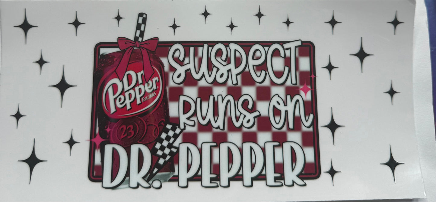 Cup wraps uvdtf suspects runs on Dr Pepper