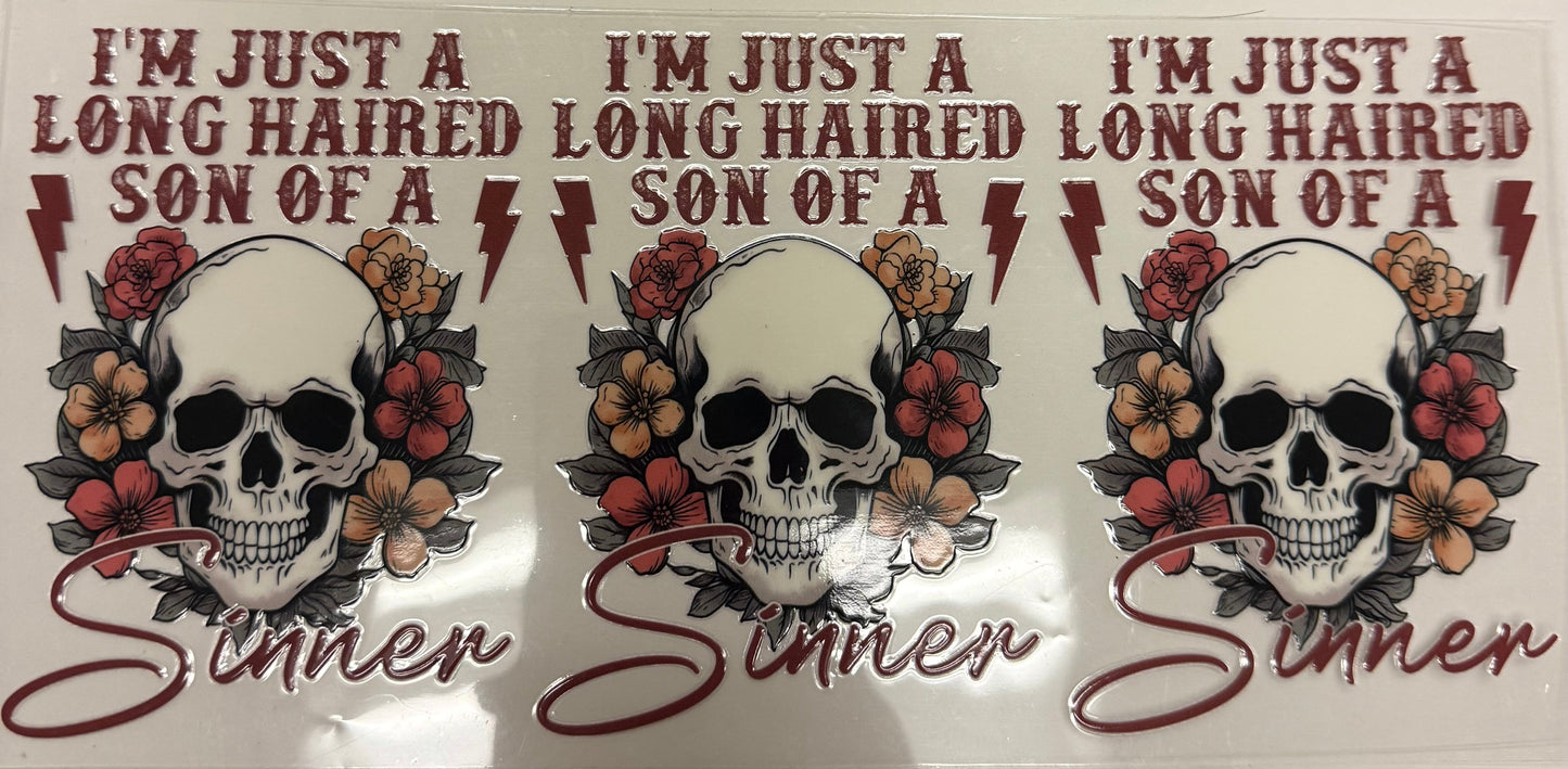 Cup wraps uvdtf skull long hair son of a sinner