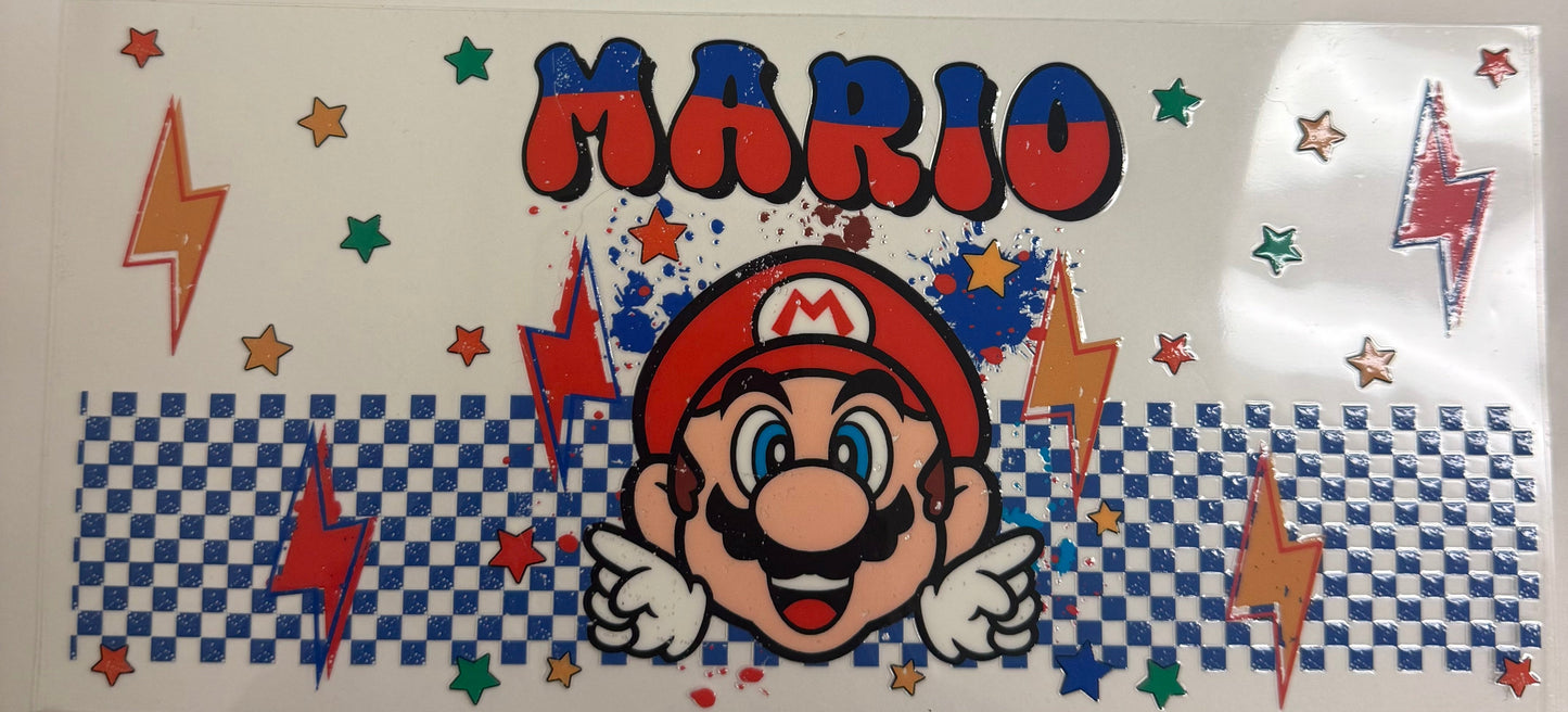 Cup wraps uvdtf Mario with checkered