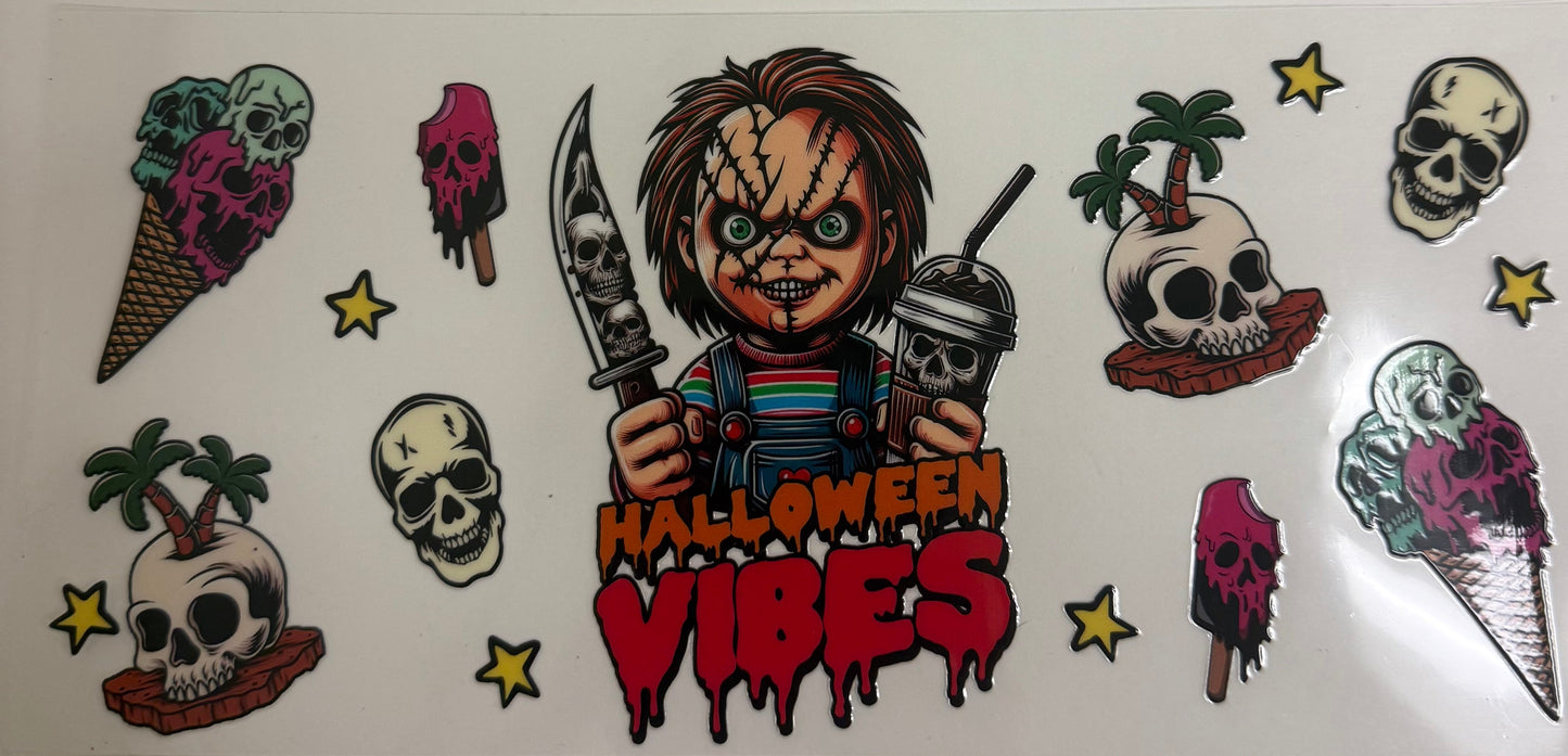Cup wraps uvdtf chucky doll Halloween vibes