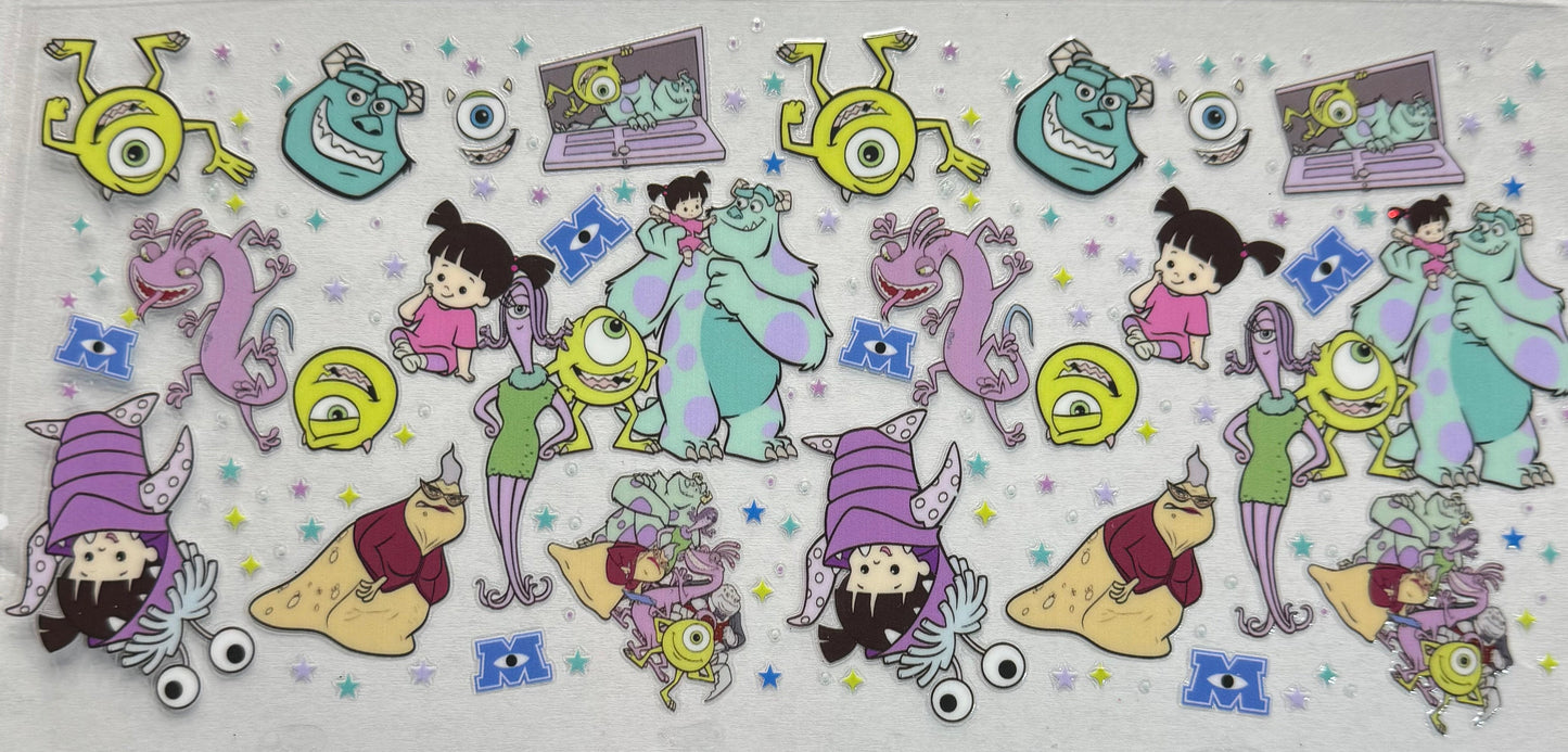 Cup wrap dtf Monster Inc