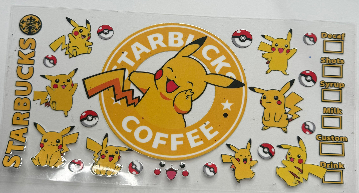 Cup wraps uvdtf Starbucks Pokémon