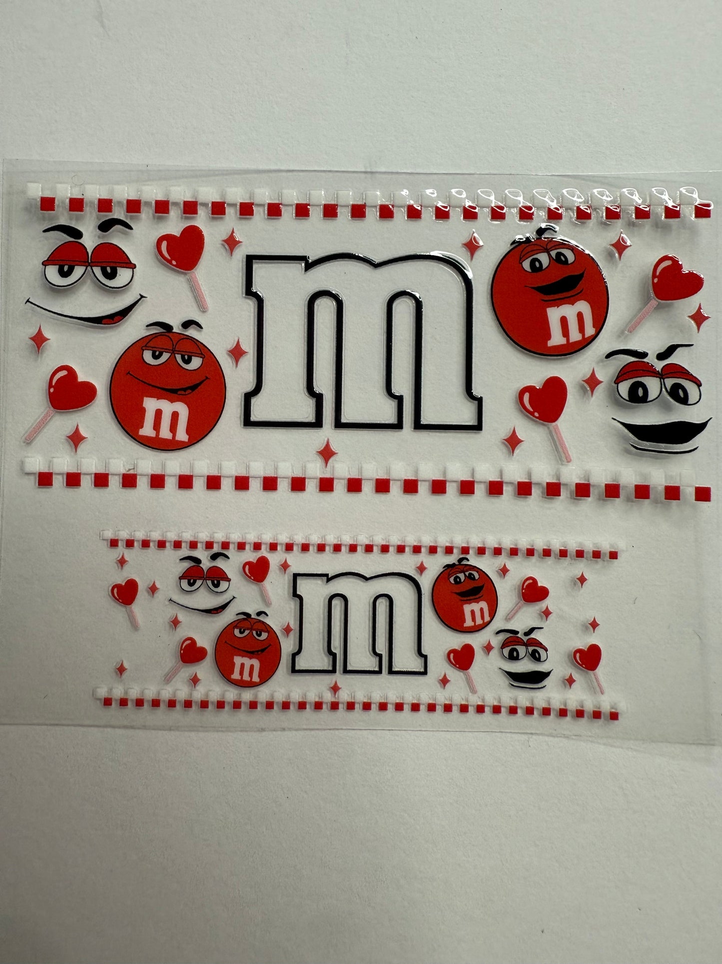 Uvdtf wraps Mini Stanley red m&m candy