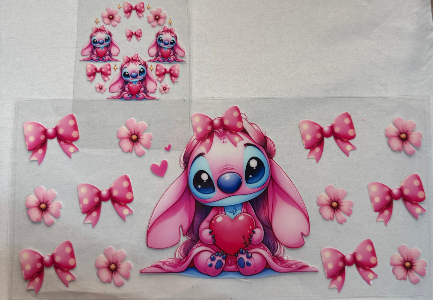 Cup wraps dtf Stitch with matching top