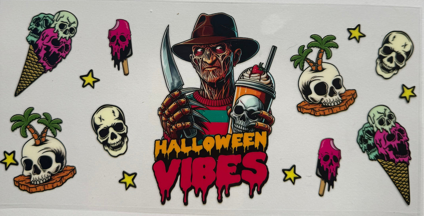 Cup wraps uvdtf Halloween Freddy summer