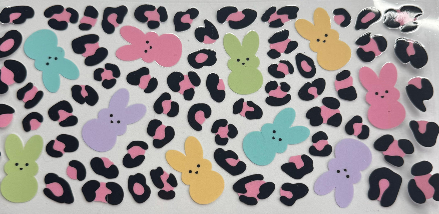 uvdtf transfer wrap Cheetah peeps Easter