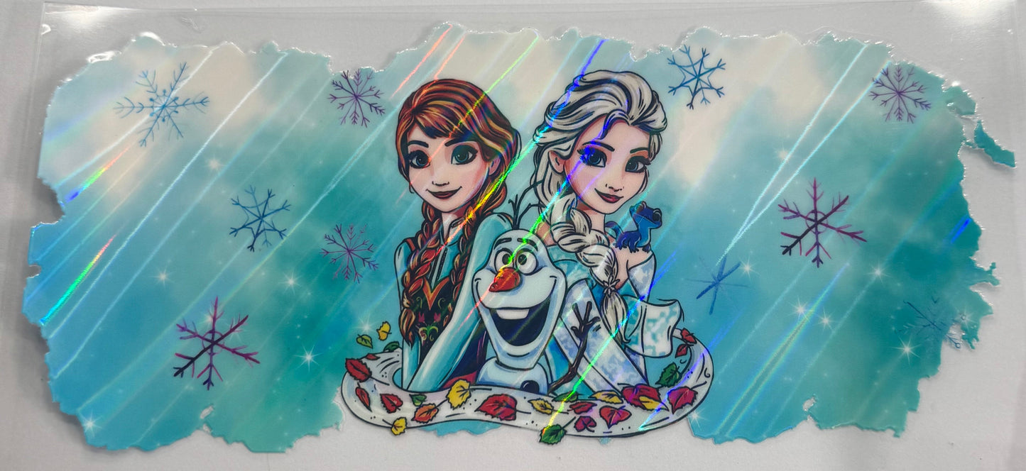 uvdtf transfer wrap Holo Disney frozen