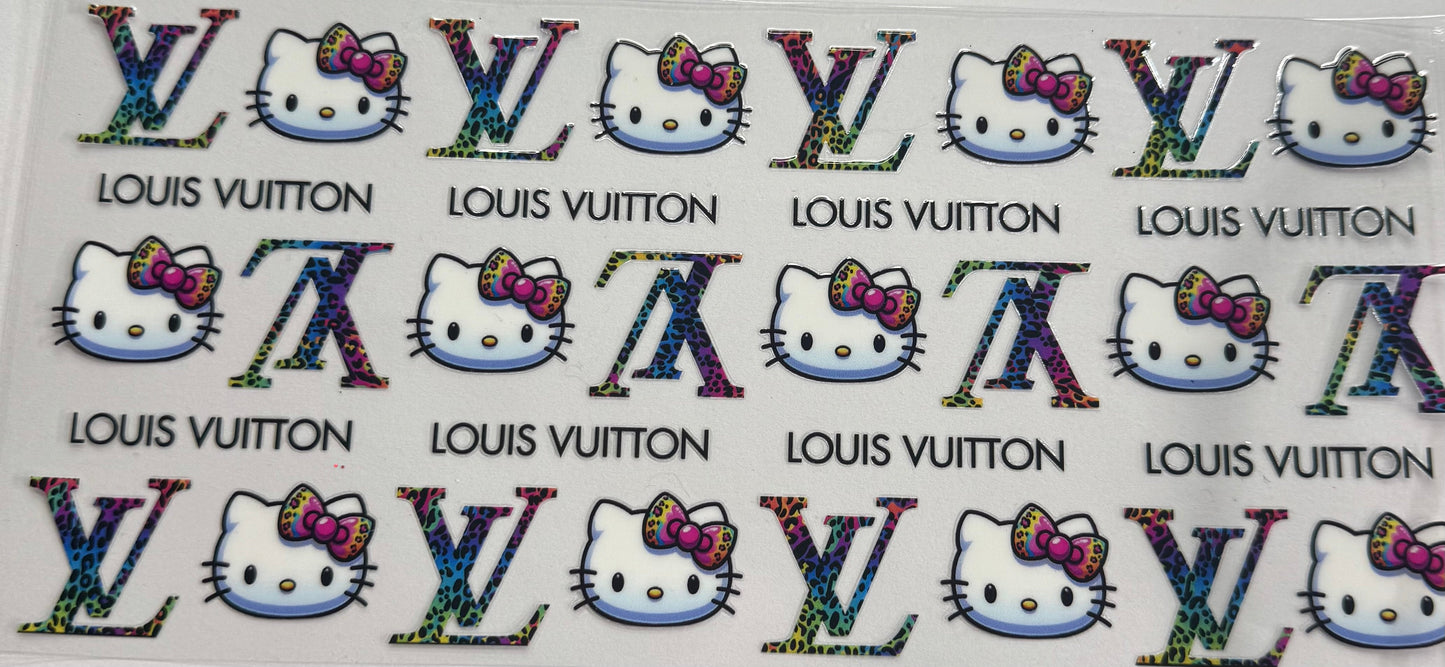 uvdtf transfer wrap Lv cheetahs hello kitty