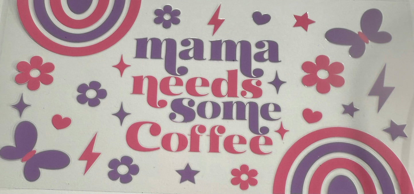 uvdtf transfer wrap mama needs coffee