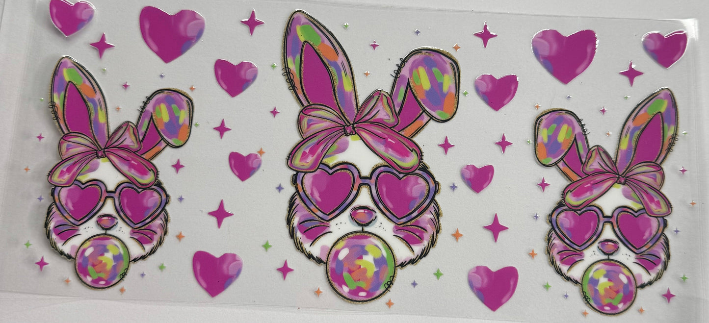 uvdtf transfer wrap Bubblegum bunny Easter