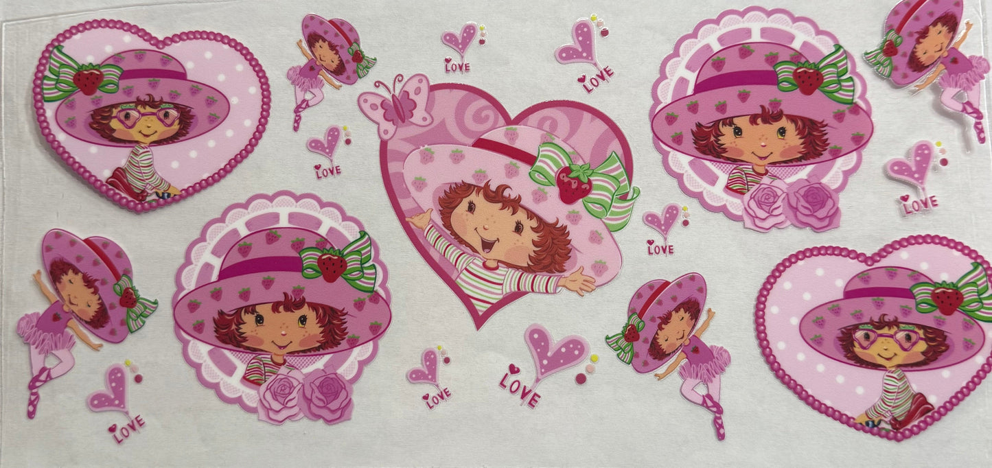 uvdtf transfer wrap Strawberry shortcake
