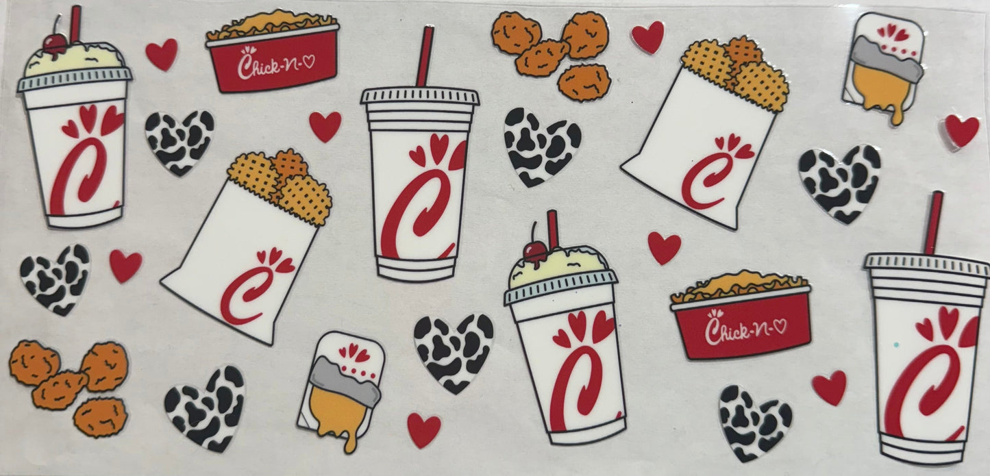 uvdtf transfer wrap Chick-fil-A