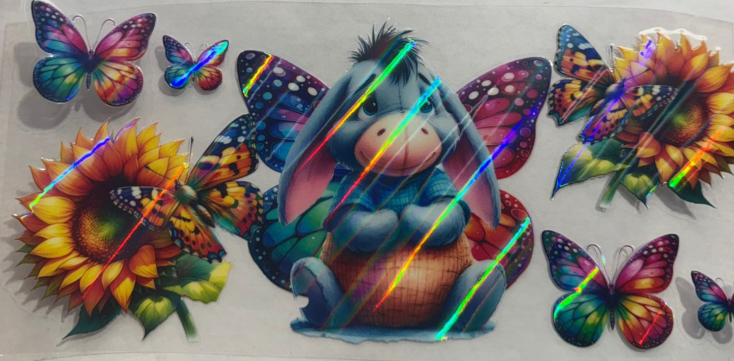 uvdtf transfer wrap Holo butterfly Eeyore
