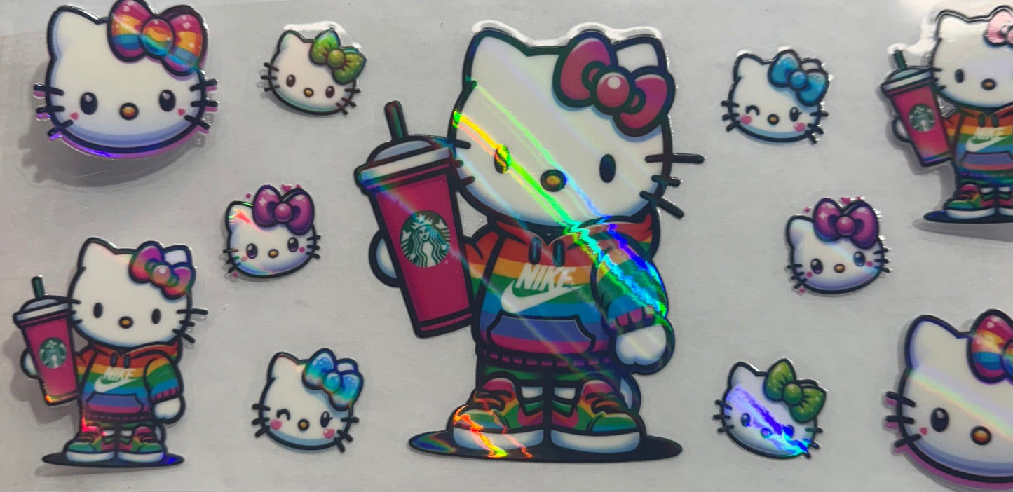 uvdtf transfer wrap Holo Starbucks Nike hello kitty