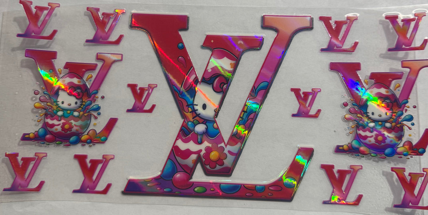 uvdtf transfer wrap Holo lv hello kitty