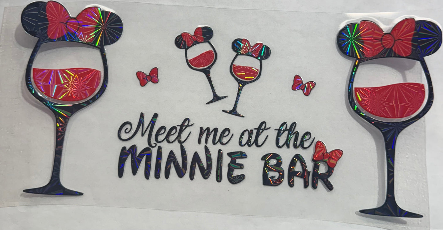 uvdtf transfer wrap Holo Minnie drinks