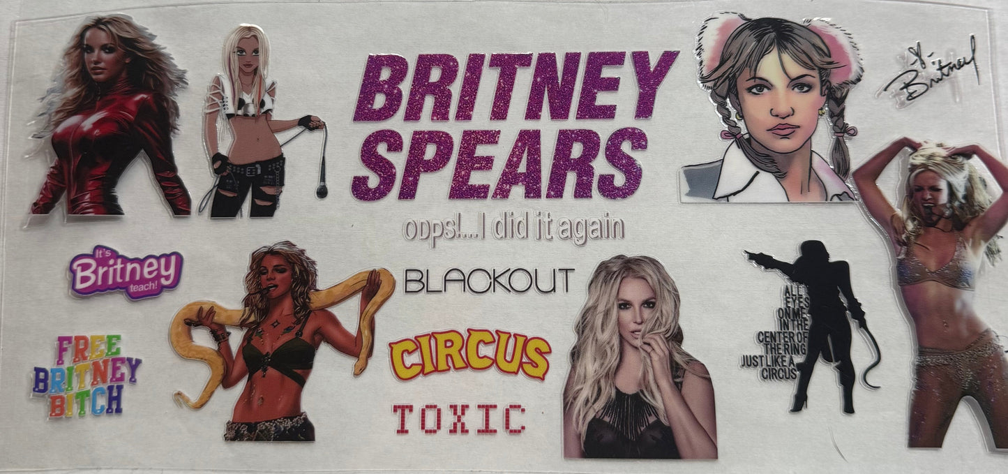 uvdtf transfer wrap Britney Spears