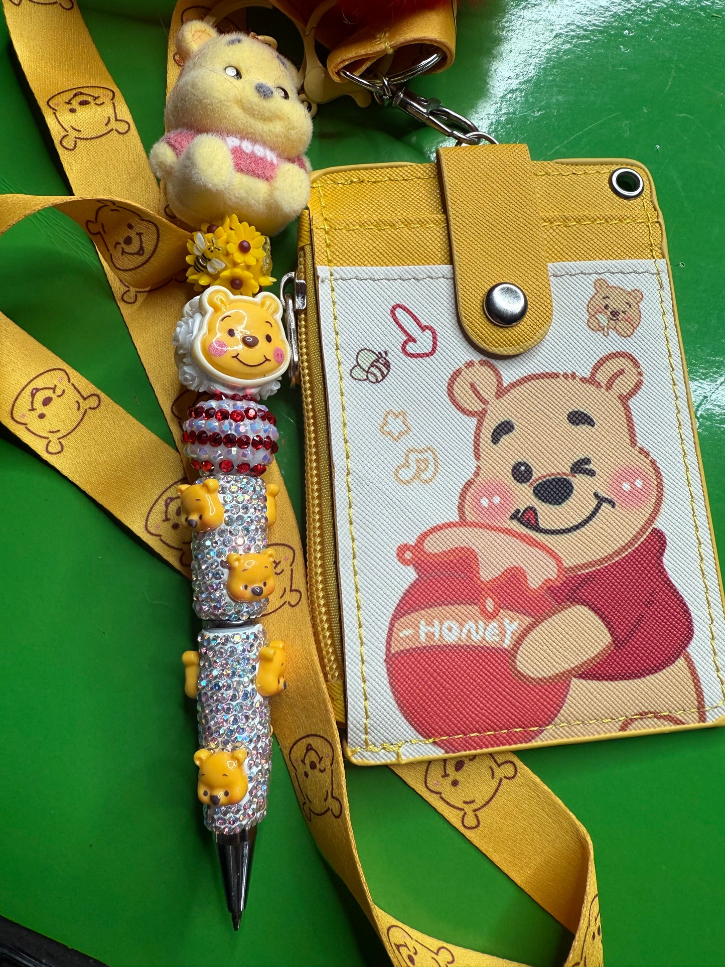 Beadable pen with matching wallet set