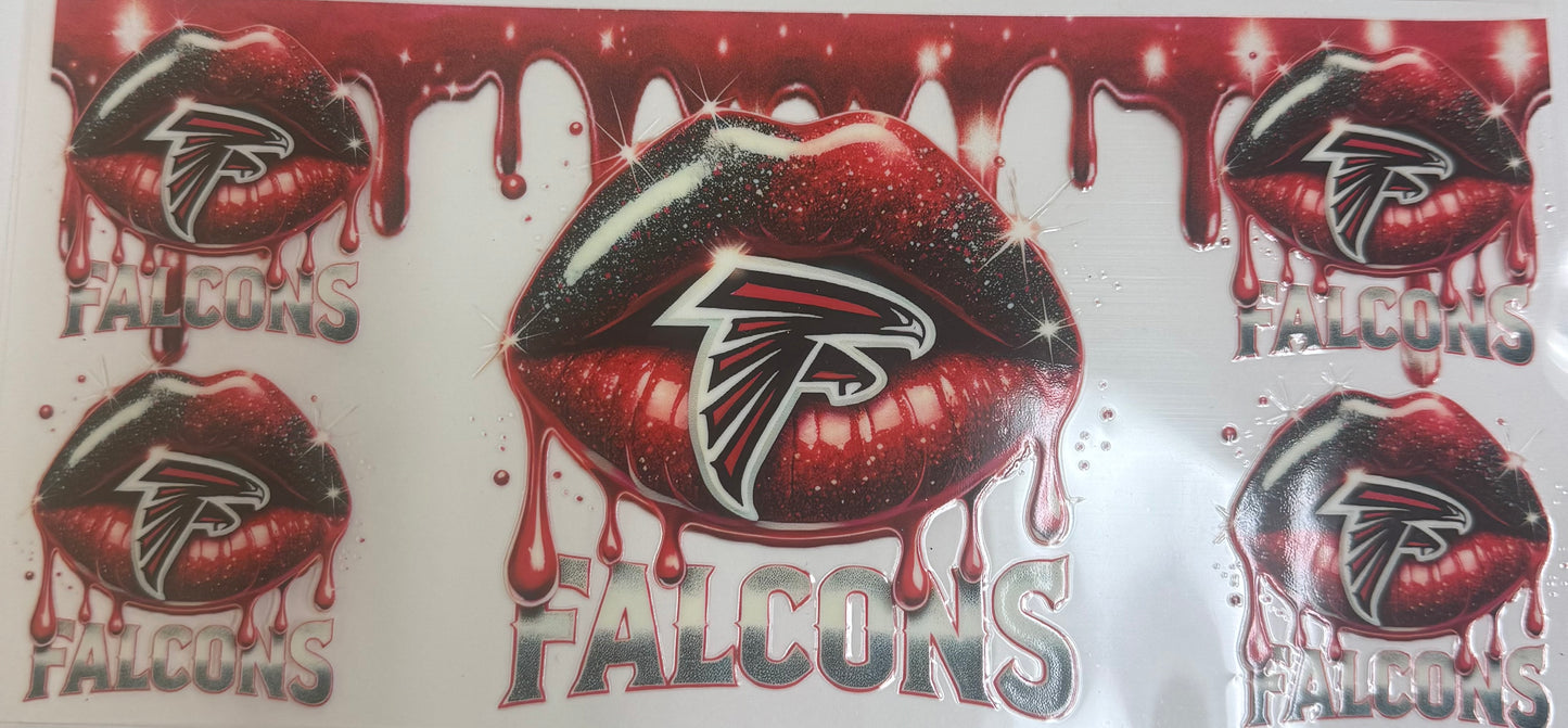 Cup wraps uvdtf Falcons lips football