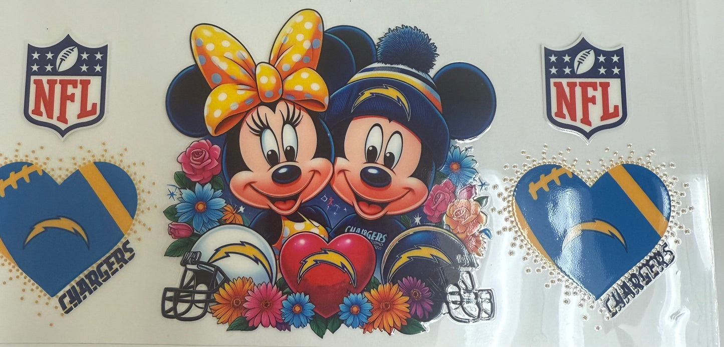 Cup wraps uvdtf Mickey and Minnie bears football