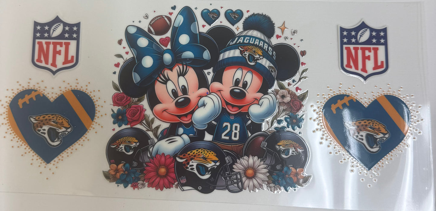 Cup wraps uvdtf Mickey and Minnie jaguars football