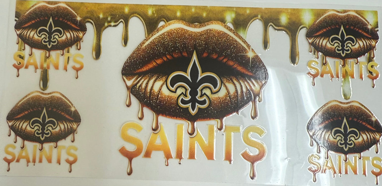 Cup wraps uvdtf saints football lips