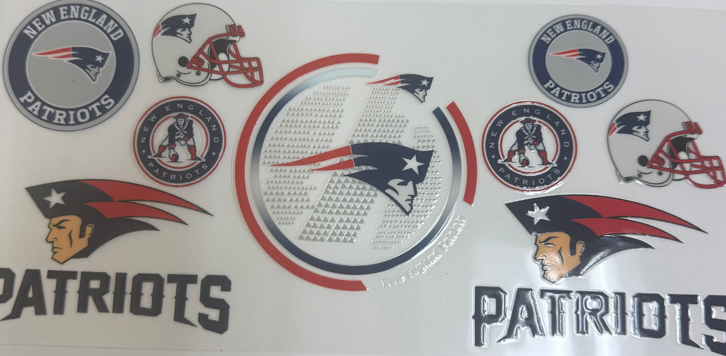 Cup wraps uvdtf New England patriots football
