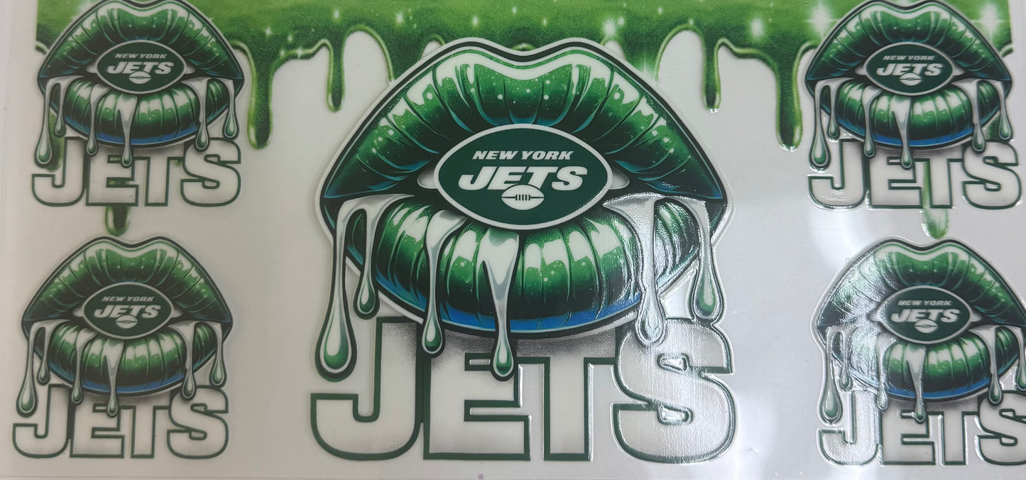 Cup wraps uvdtf New York jets lips football