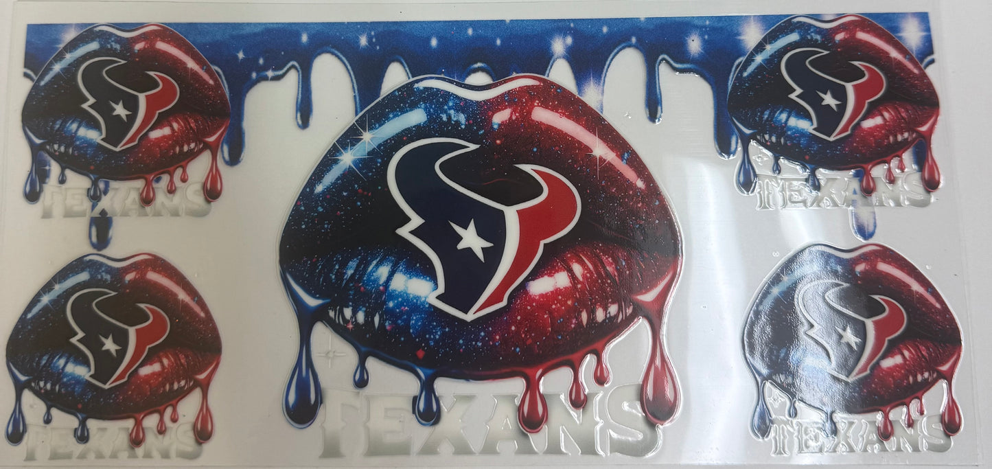 Cup wraps uvdtf Texans football lips