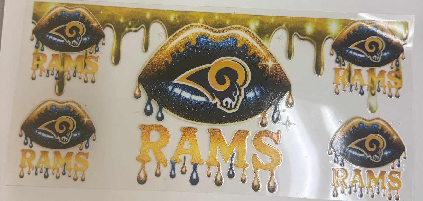 Cup wraps uvdtf Rams footballs lips
