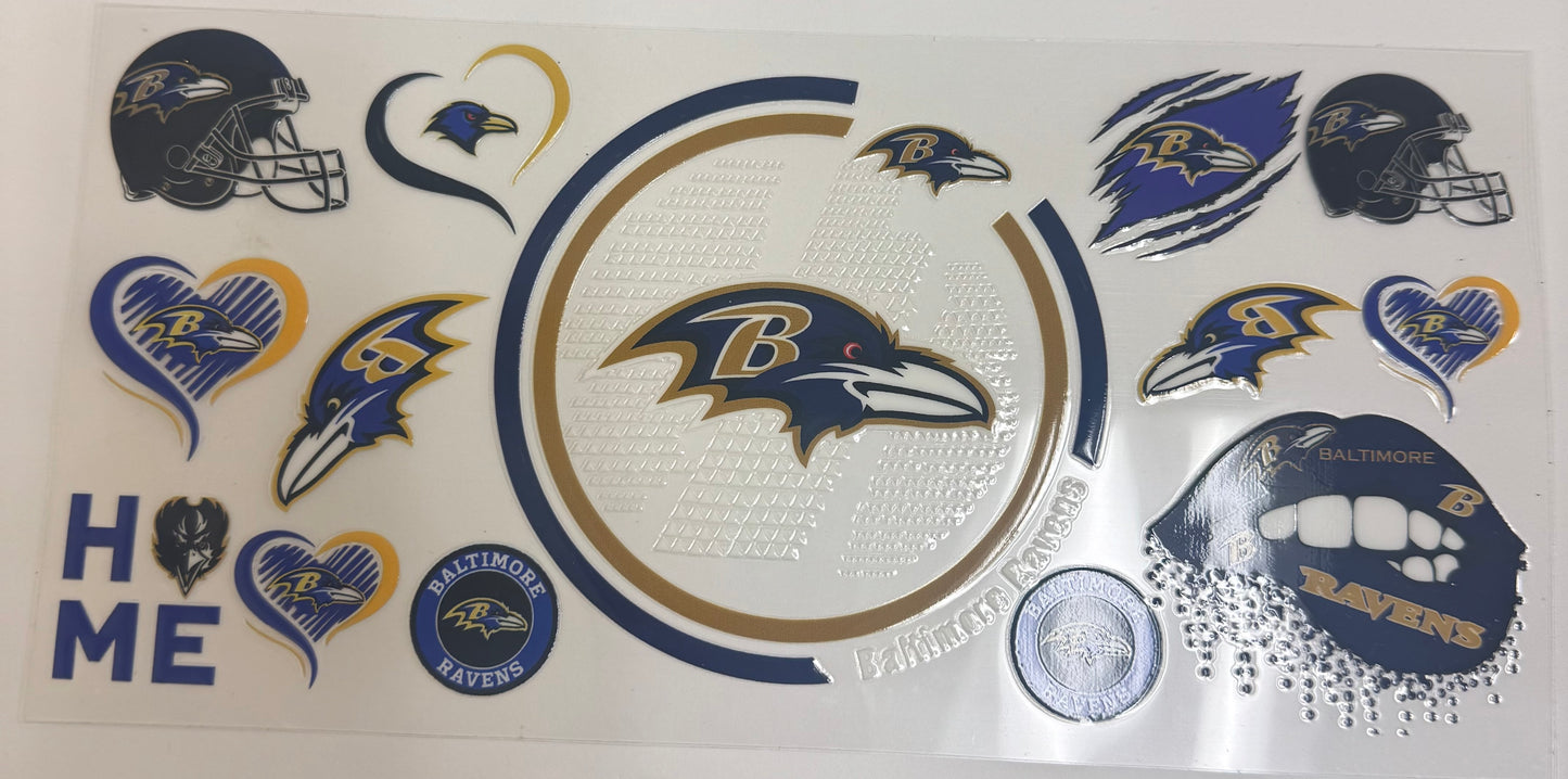 Cup wraps uvdtf Baltimore ravens football q