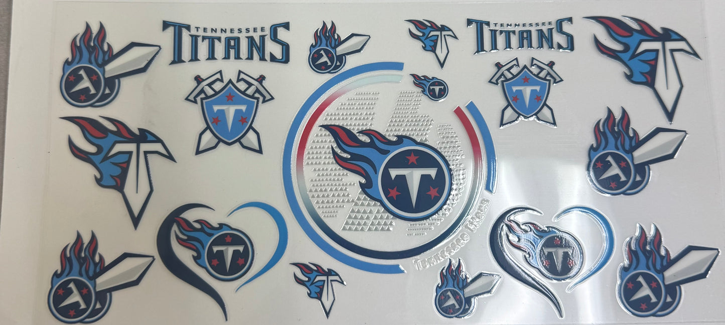 Cup wraps uvdtf titans football