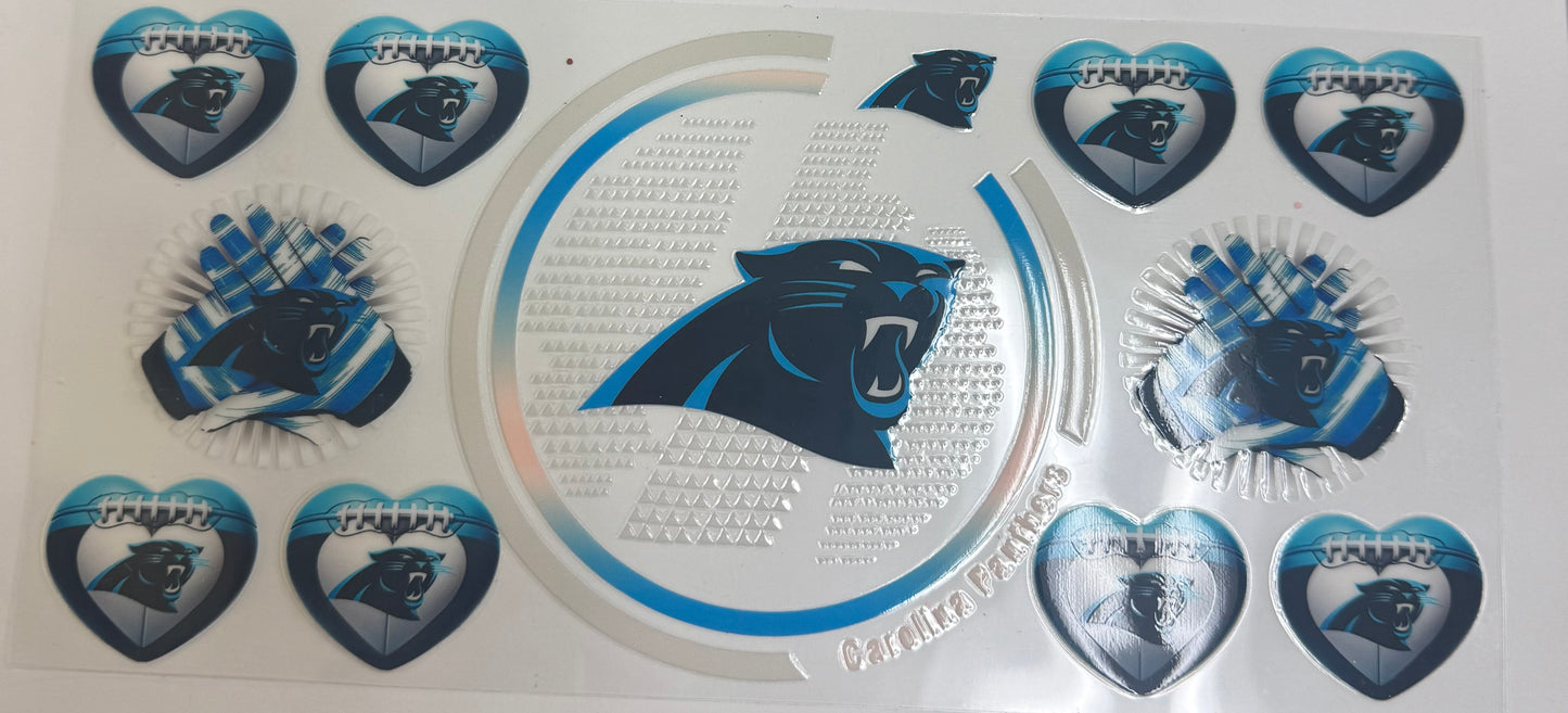 Cup wraps uvdtf panthers footballs