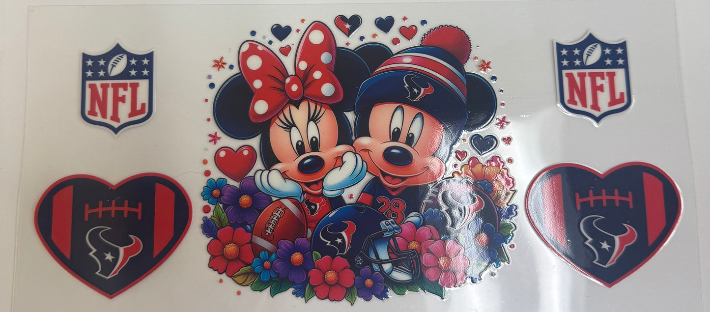 Cup wraps uvdtf Mickey and Minnie Texans football
