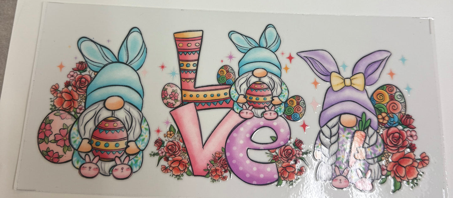Cup wraps uvdtf Love Easter gnomes