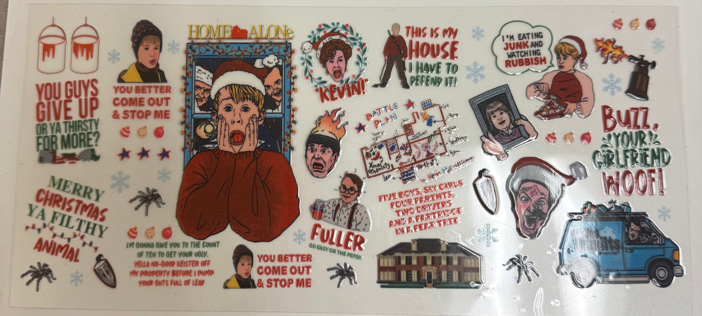 Cup wraps uvdtf Christmas home alone movie
