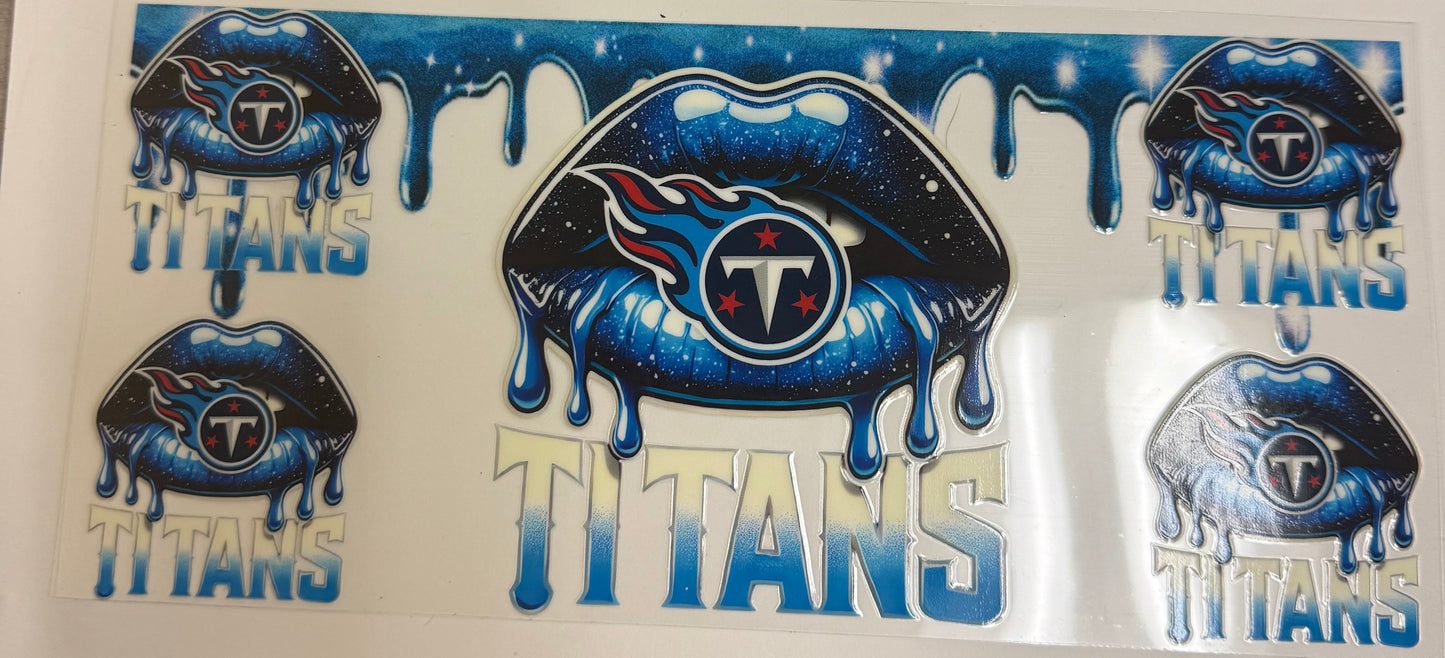 Cup wraps uvdtf Titans football lips